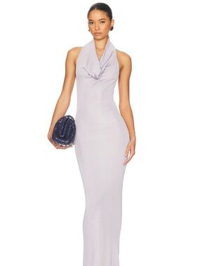 Helsa Cowl-Neck Sleeveless Maxi Dress in Light Lavender Size S
